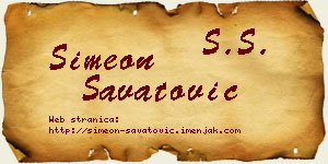 Simeon Savatović vizit kartica